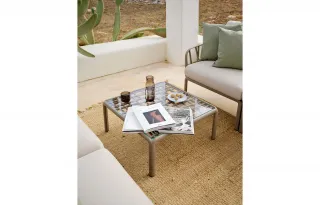 Tischchen Komodo Vetro Tortora