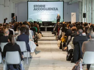 Storie di accoglienza conference, Net Relax on the stage