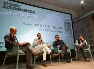 Storie di accoglienza conference, Net Relax on the stage