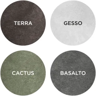 These products come in natural, textural colours: Terra, Gesso, Basalto and Cactus, four pure and evocative shades that are a distinctive feature of the Regeneration line.

Their powerful personality is marked by a rough matt texture with a vintage effect and a charming pattern, not entirely uniform, which are the hallmarks of the combination and give the products their striking character.