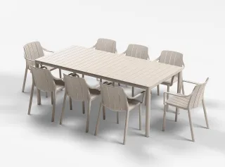 tavolo Tevere 147 - sedia Tiberina Armchair Corda da esterno