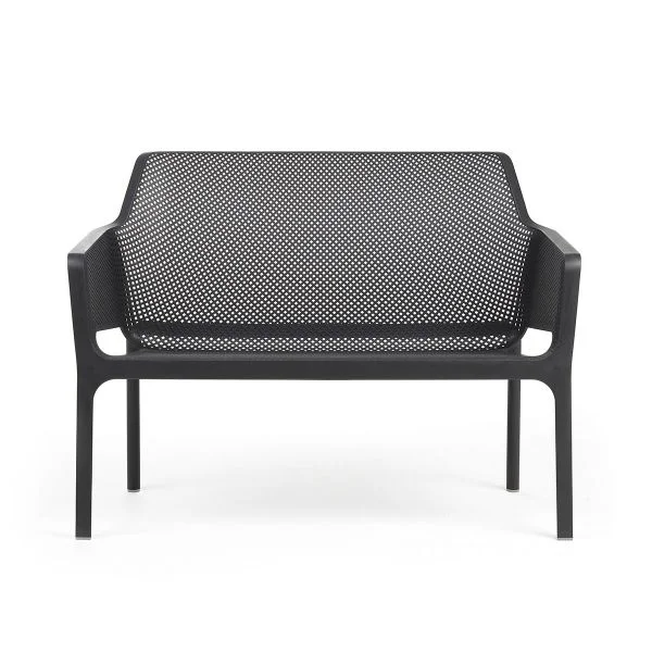 2 Panche Da Giardino Moderne 180 Cm | Seduta Resina Nera | Gambe Metallo Antiruggine - Foto 9